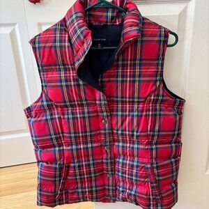 Lands End Plaid Down Vest